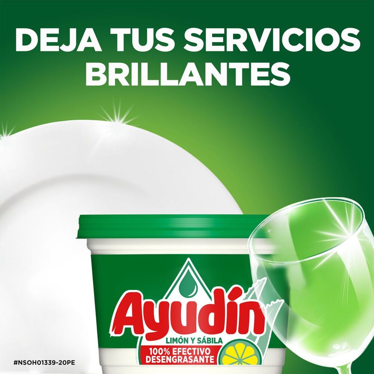 AYUDIN - Lavavajilla en Pasta Ayudín Limón y Sábila Envase 750 g