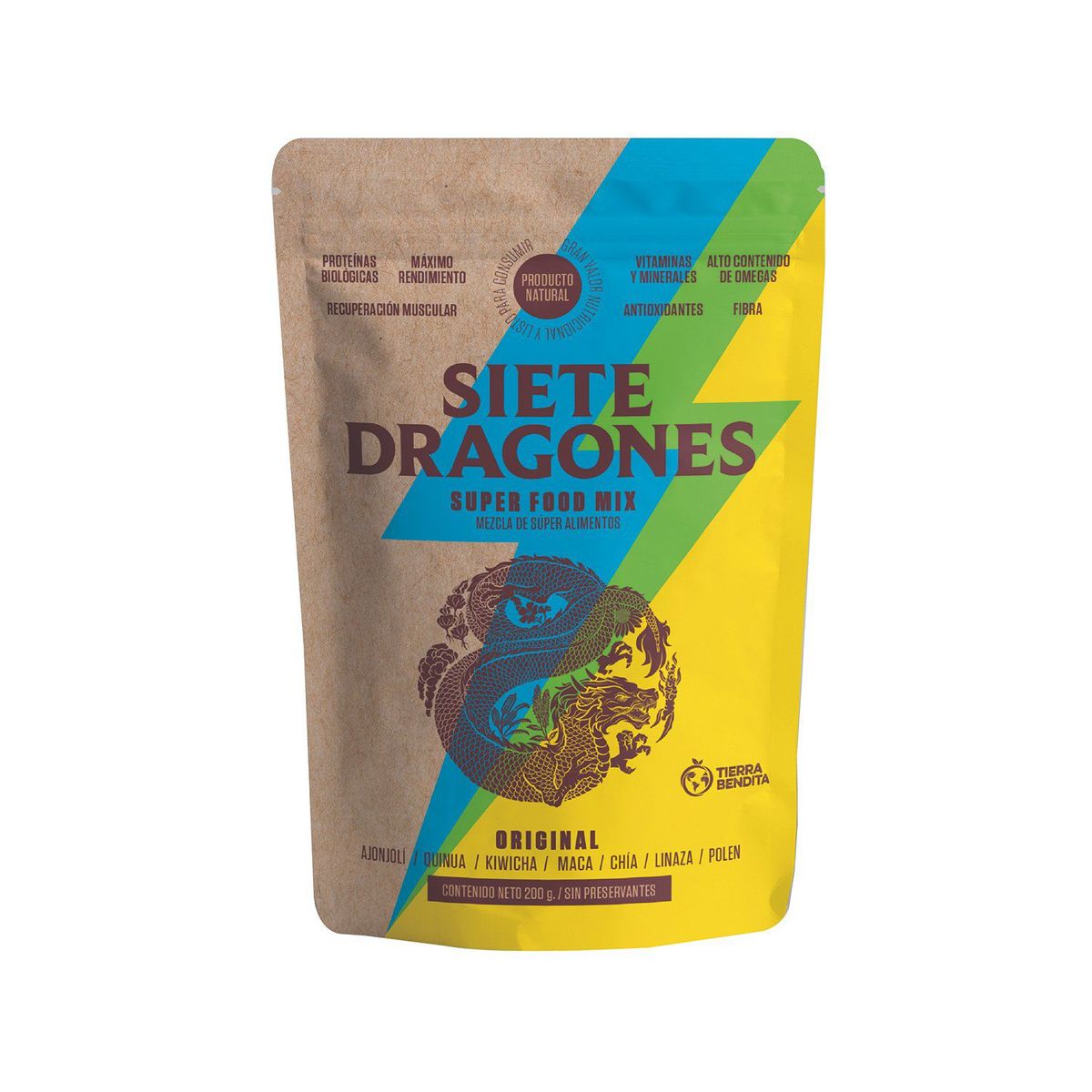 SIETE DRAGONES - Superfood Siete Dragones Sabor Original Empaque 200 g