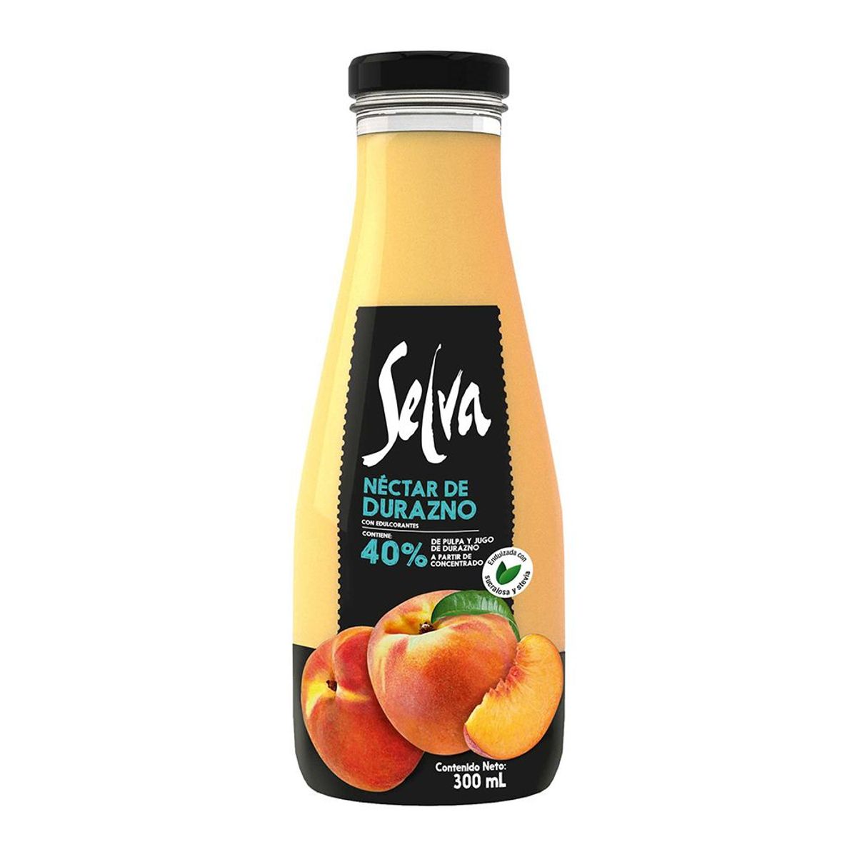 SELVA - Bebida Selva Néctar Durazno con Edulcorante Botella 300 mL