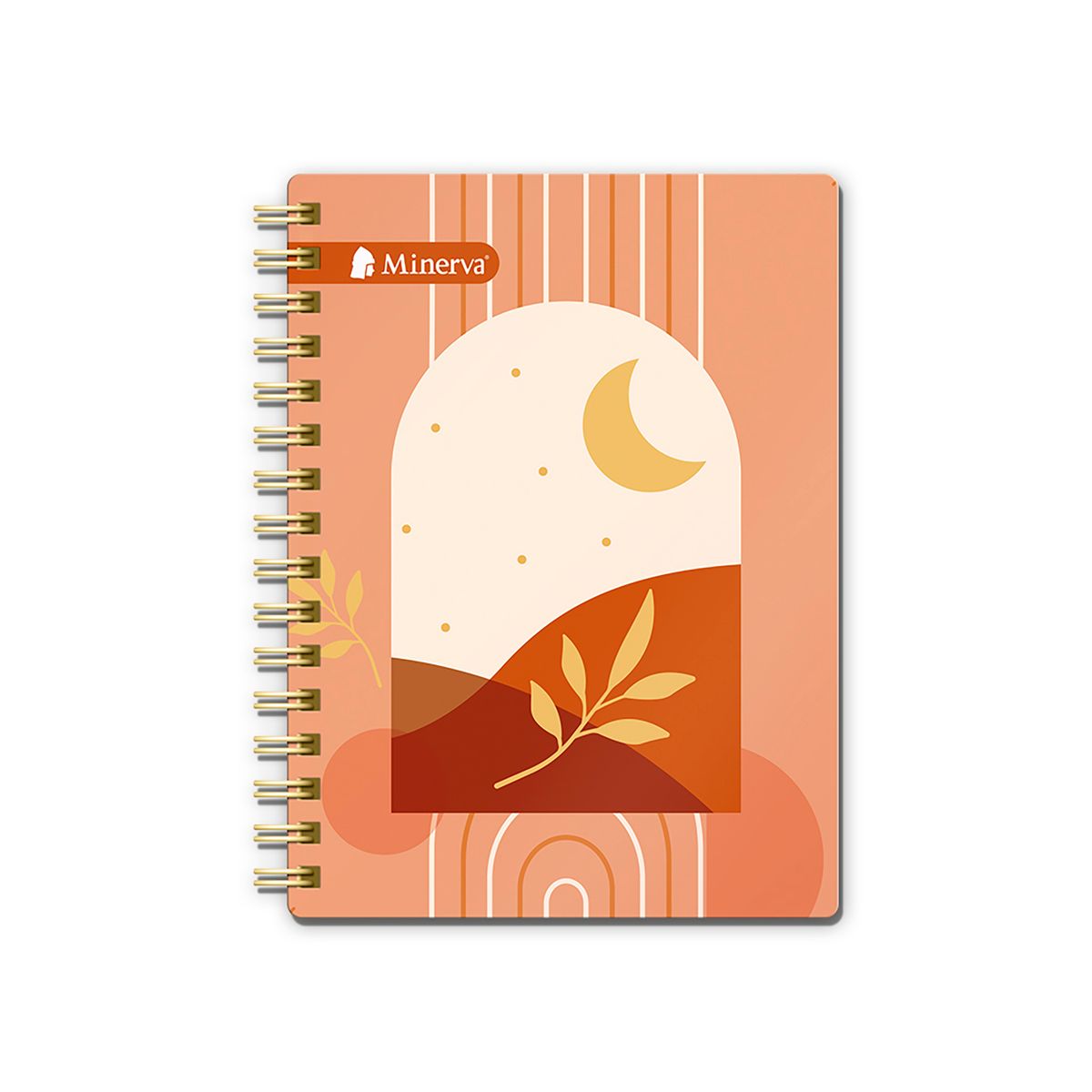 MINERVA - Cuaderno Anillado Cuadriculado Minerva Ejec. 180 Hojas 5 Div. Mujer