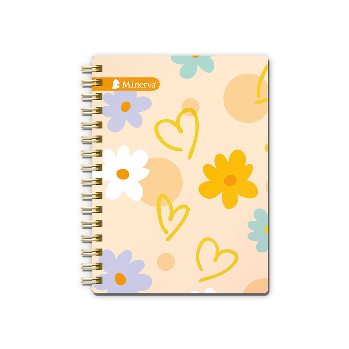 MINERVA - Cuaderno Anillado Cuadriculado Minerva Ejec. 180 Hojas 5 Div. Mujer