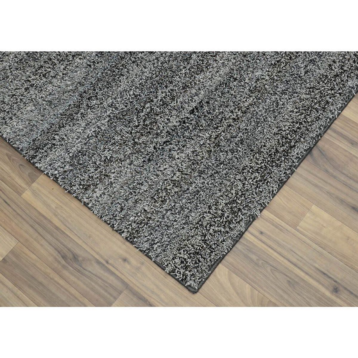 CASA JOVEN - ALFOMBRA SHAGGY 150X200CM GRIS RAYAS