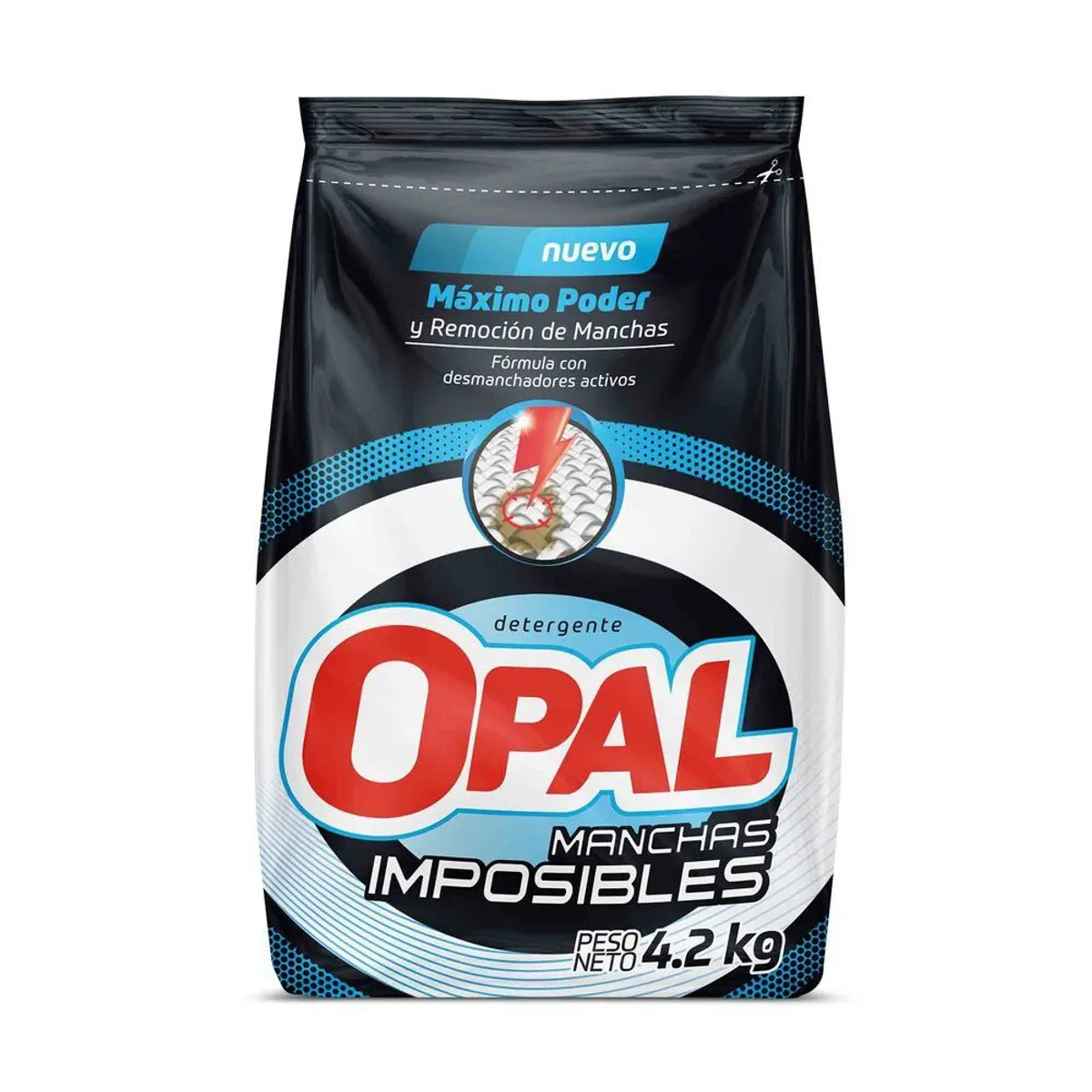OPAL - Detergente en Polvo Opal Manchas Imposibles Bolsa 4.2 Kg