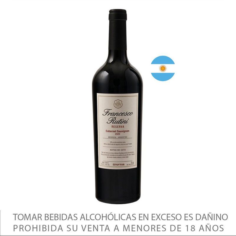 TOTTUS - Vino Tottus Tinto Rutini Reserva Cabernet Sauvignon Botella 750 mL