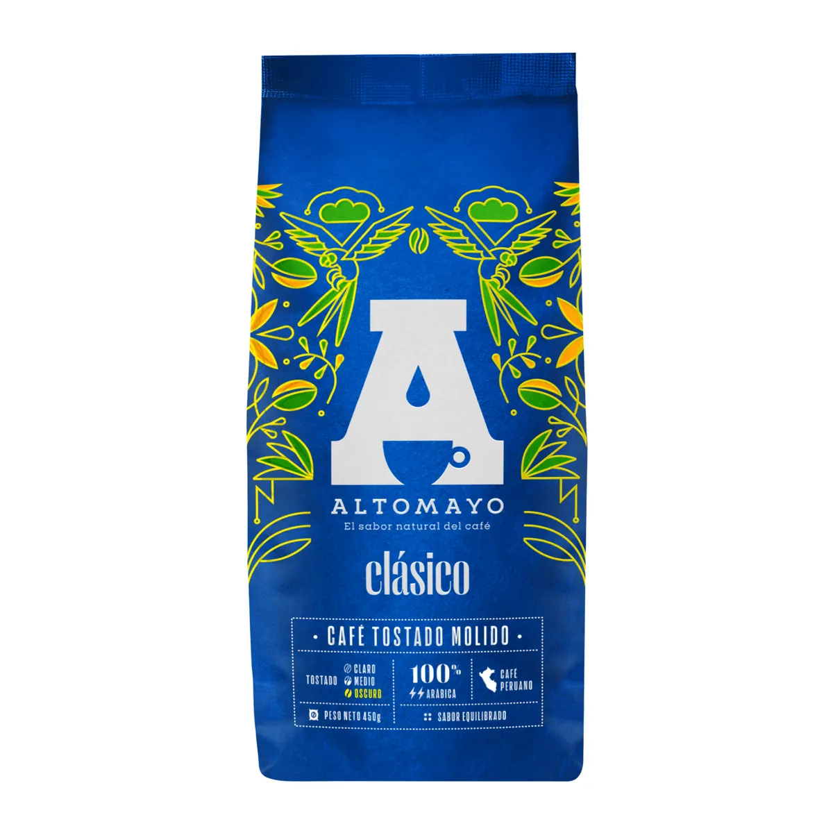 ALTOMAYO - Café Tostado Altomayo Molido Clásico Empaque 450 g