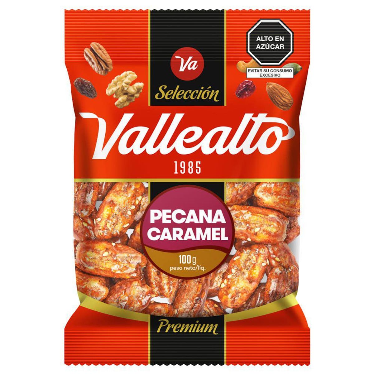 VALLEALTO - Pecana Caramel Vallealto Bolsa 100 g
