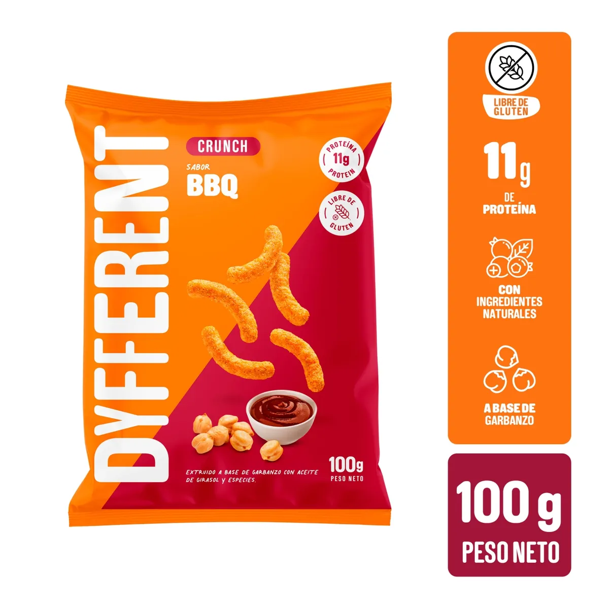 DYFFERENT - Crunch Garbanzo Dyfferent BBQ Bolsa 100 g