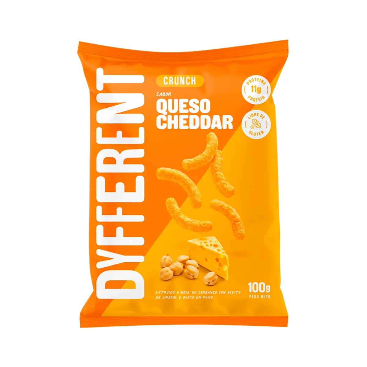 DYFFERENT - Crunch Sabor Cheddar Dyfferent Bolsa 100 g