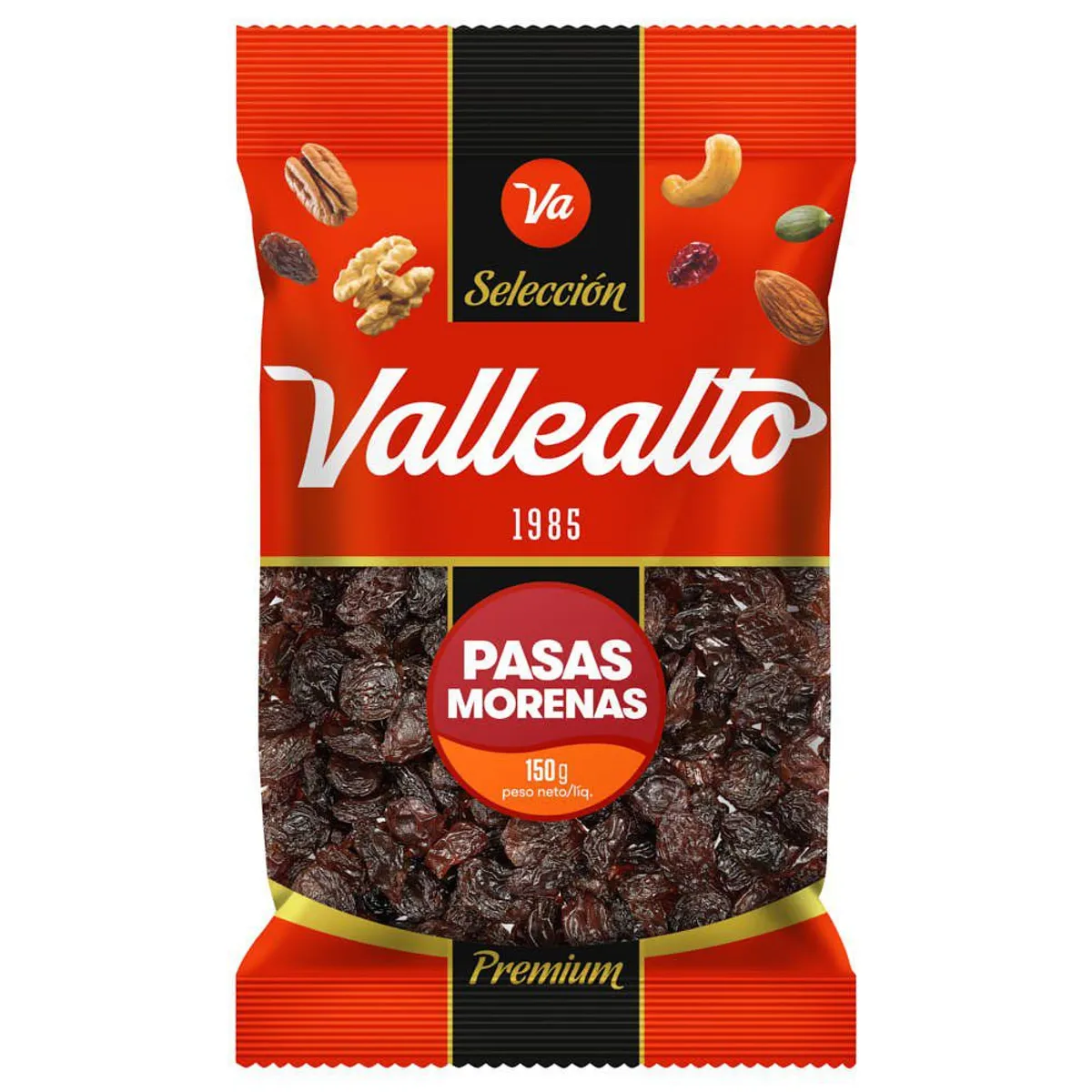 VALLEALTO - Pasas Morenas Vallealto Bolsa 150 g