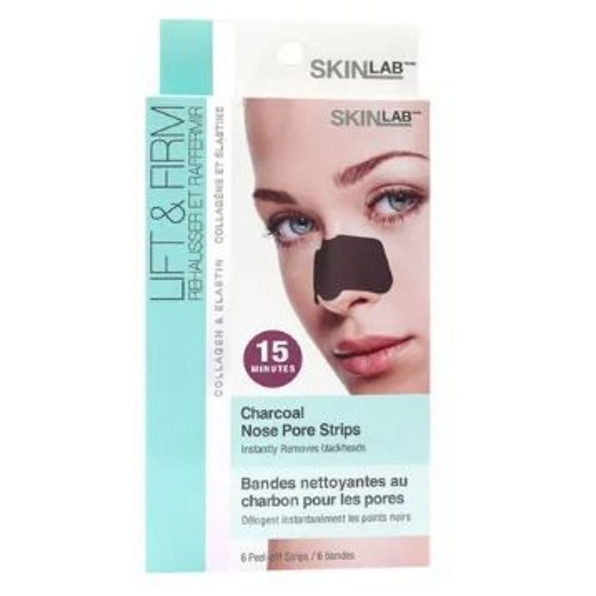 SKINLAB - Tiras Nasales de Carbón para Limpieza Profunda Empaque 6 Und