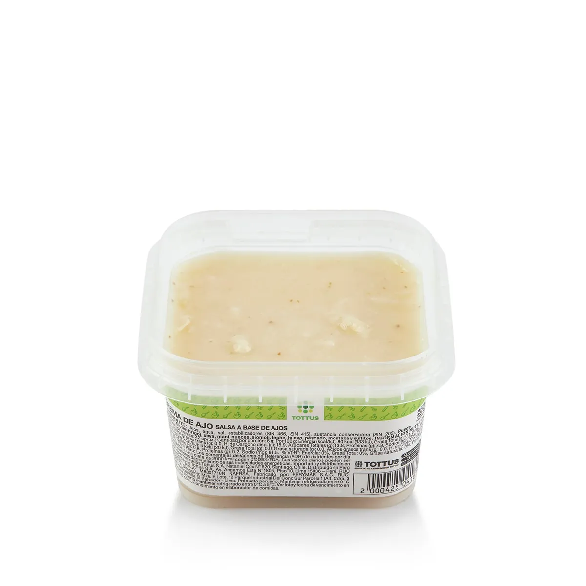 TOTTUS - Ajo Molido Tottus Envase 250 g