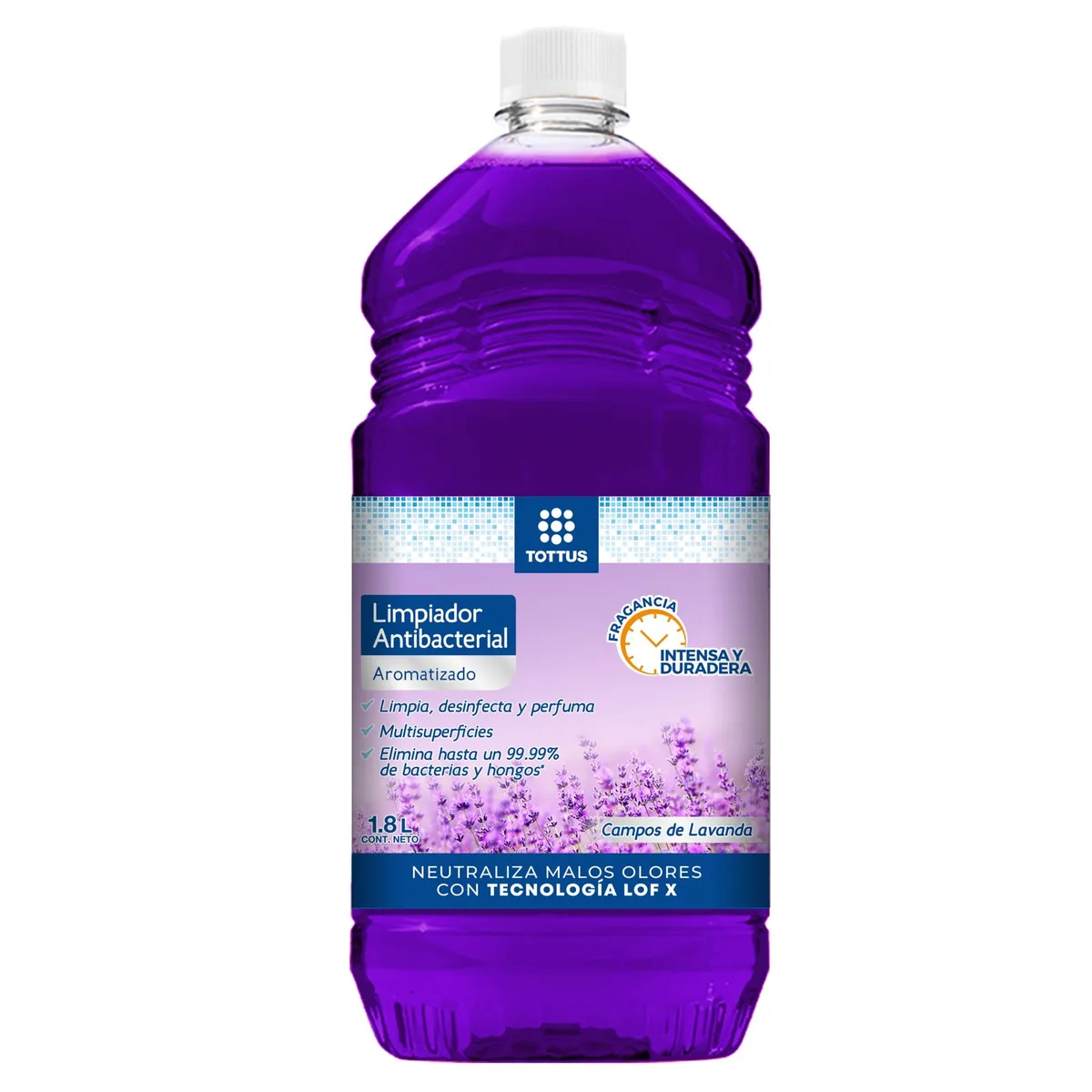 TOTTUS - Limpiador Antibacterial Tottus Campos de Lavanda Botella 1.8 L