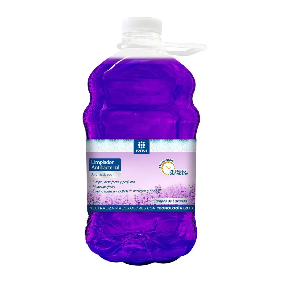 TOTTUS - Limpiador Antibacterial Tottus Campos de Lavanda Botella 4 L