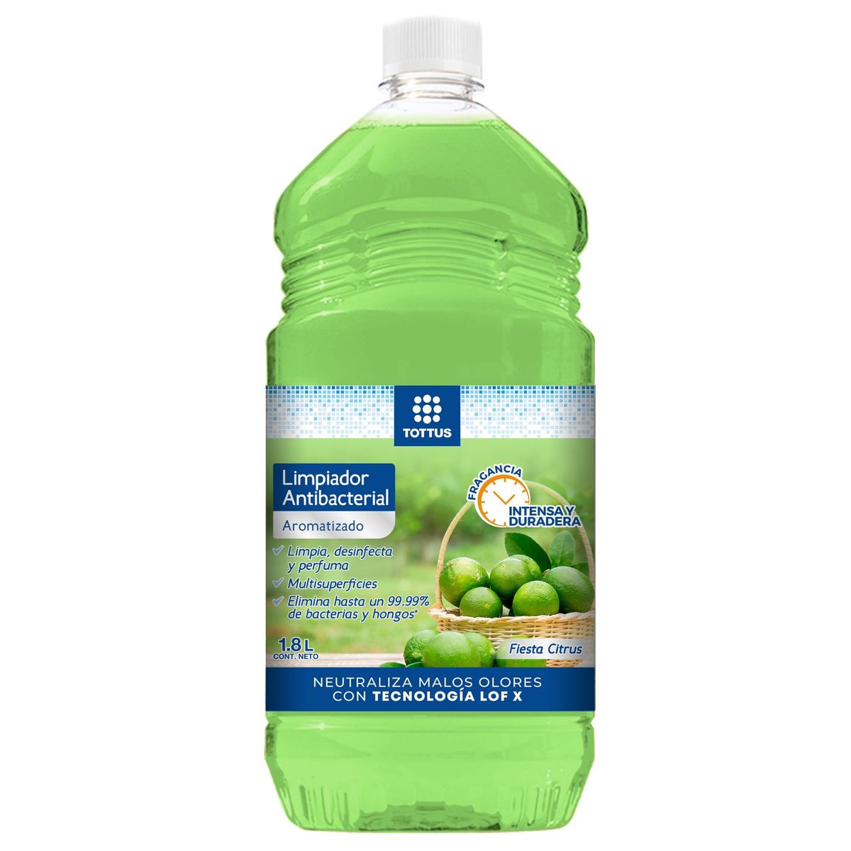 TOTTUS - Limpiador Antibacterial Tottus Fiesta Citrus Botella 1.8 L