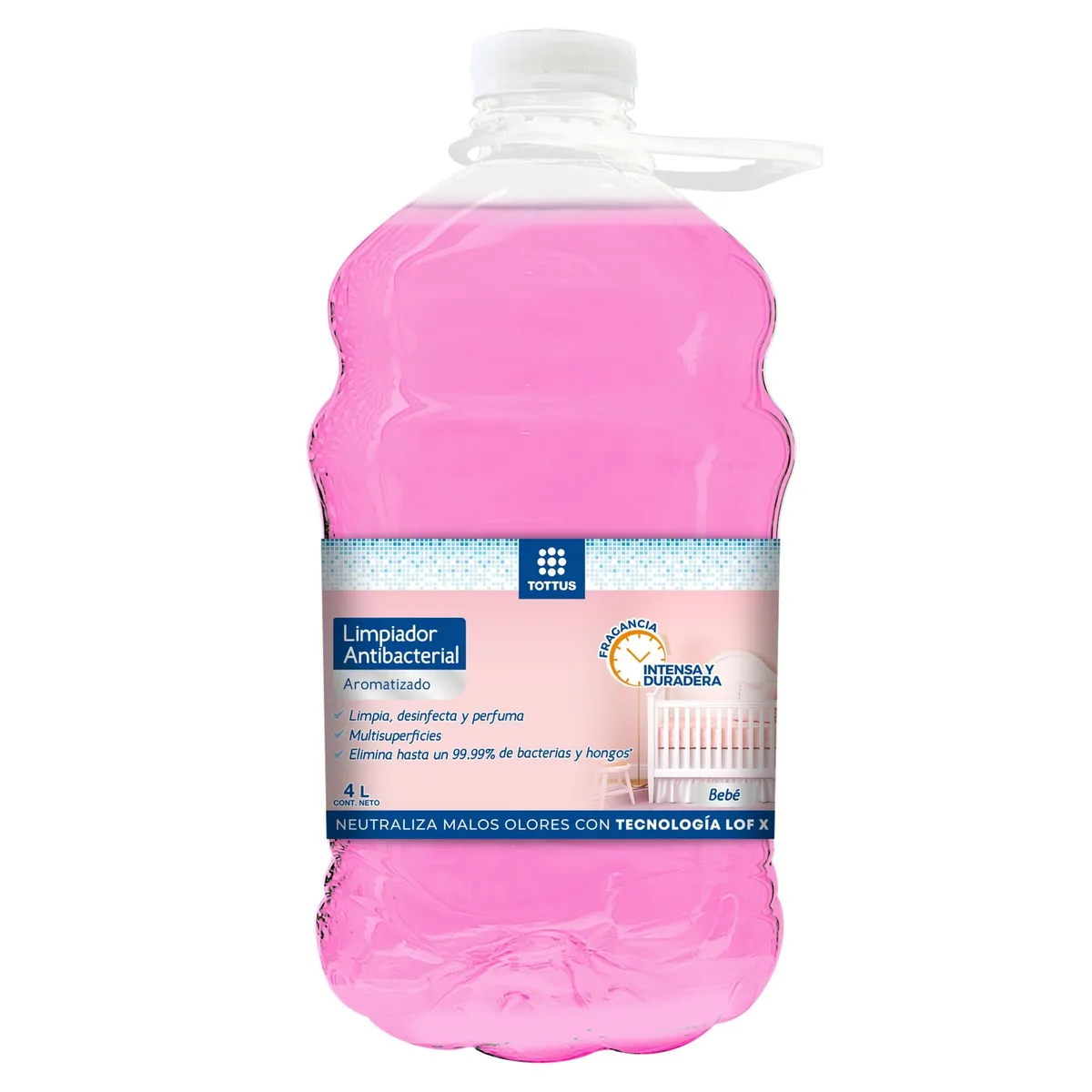 TOTTUS - Limpiador Antibacterial Tottus Bebé Botella 4 L