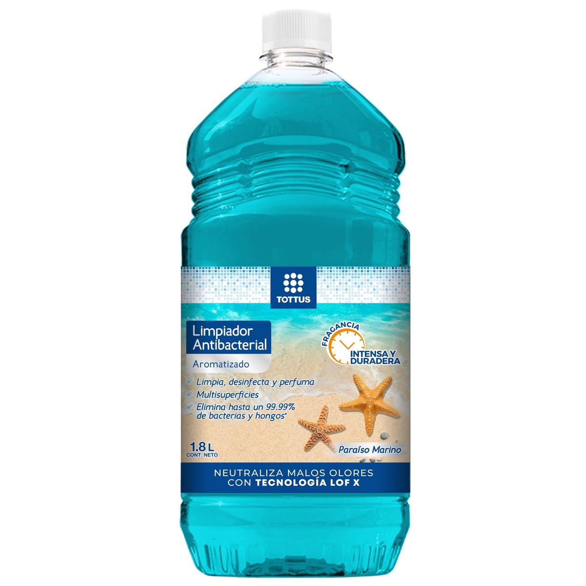 TOTTUS - Limpiador Antibacterial Tottus Paraíso Marino Botella 1.8 L
