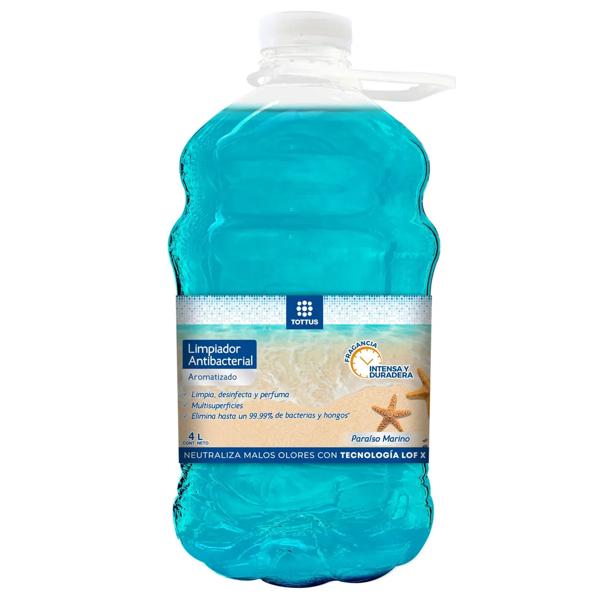 TOTTUS - Limpiador Antibacterial Tottus Paraíso Marino Botella 4 L
