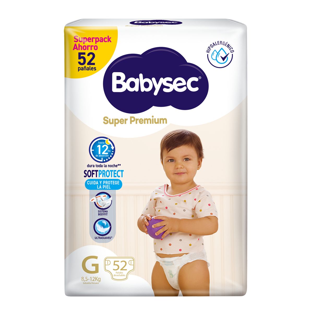 BABYSEC - Pañales Babysec Súper Premium Talla G Empaque 52 Und