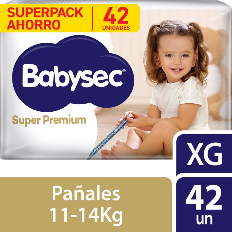 BABYSEC - Pañales Babysec Súper Premium Talla XG Empaque 42 Und