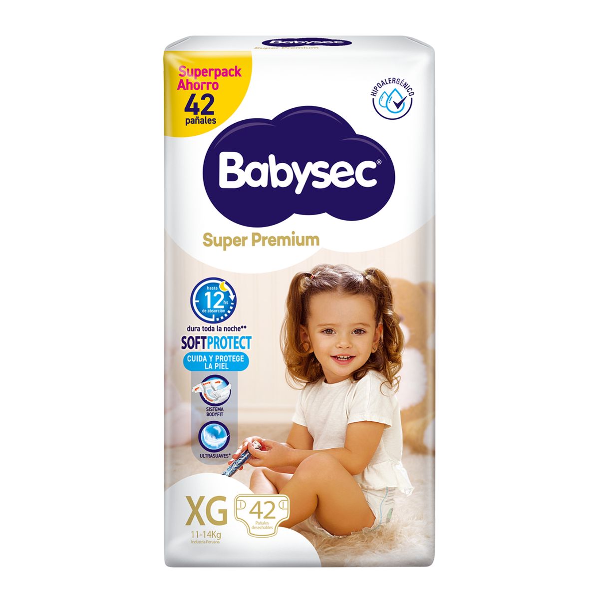 BABYSEC - Pañales Babysec Súper Premium Talla XG Empaque 42 Und