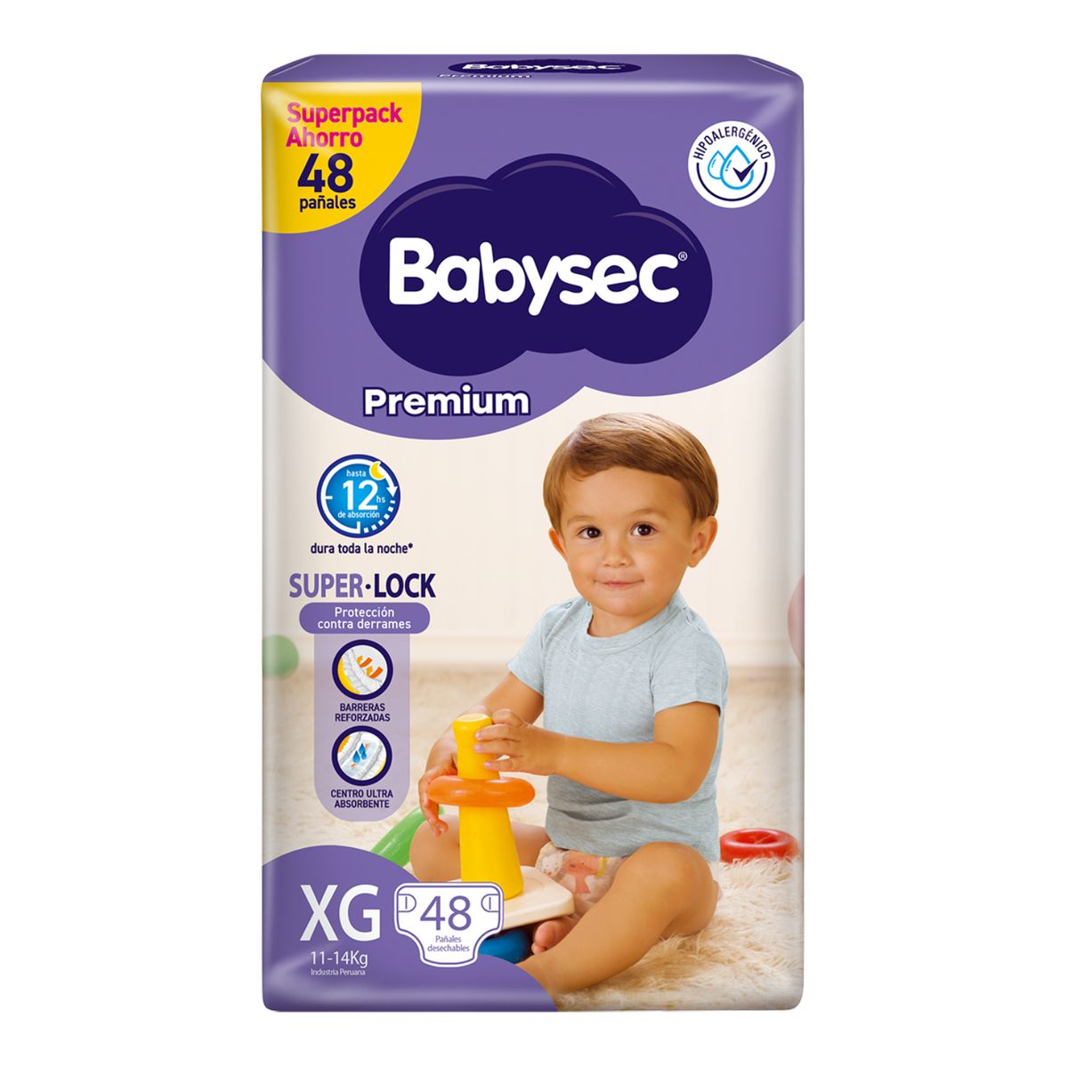 BABYSEC - Pañales Babysec Premium Talla XG Empaque 48 Und
