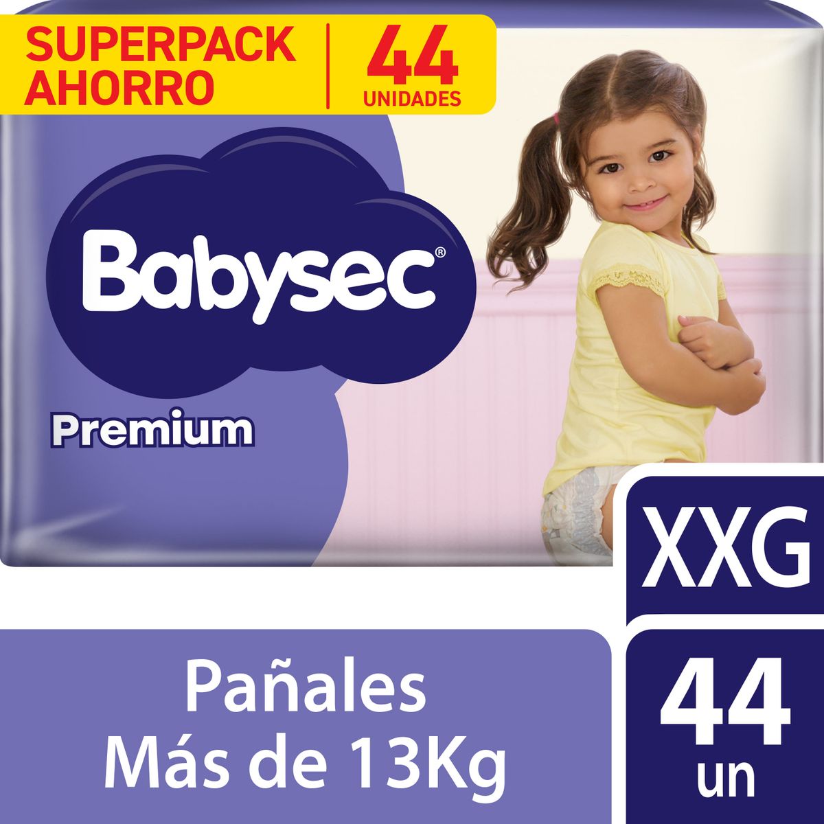 BABYSEC - Pañales Babysec Premium Talla XXG Empaque 44 Und