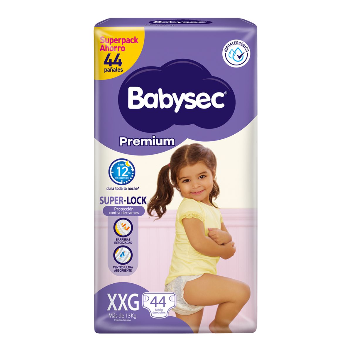 BABYSEC - Pañales Babysec Premium Talla XXG Empaque 44 Und