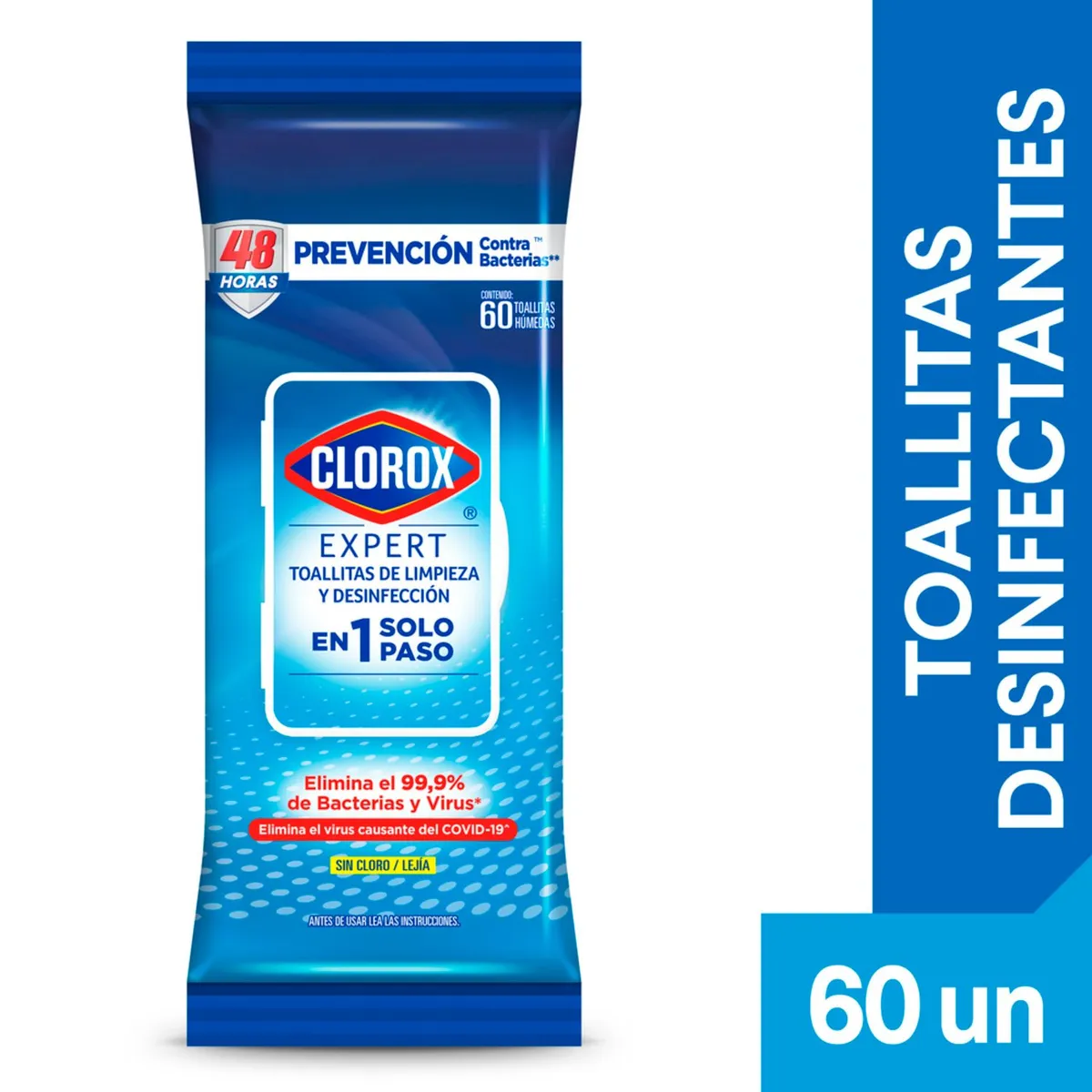 CLOROX - Toallitas Desinfectantes Clorox Expert Empaque 60 Und