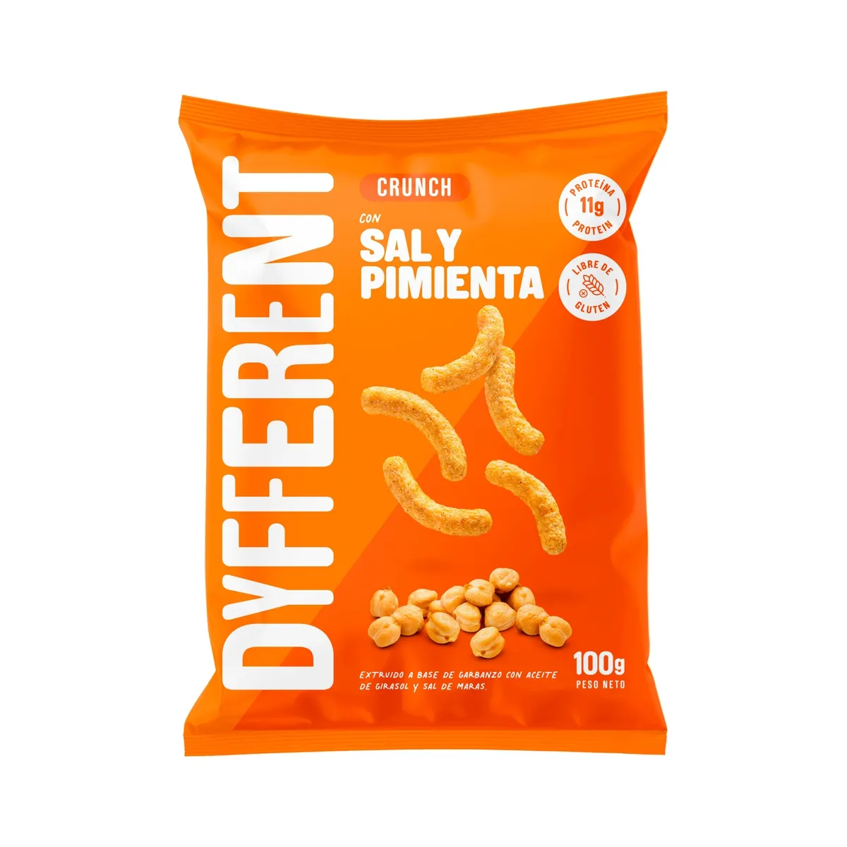 DYFFERENT - Crunch Garbanzo Dyfferent Sal y Pimienta Bolsa 100 g