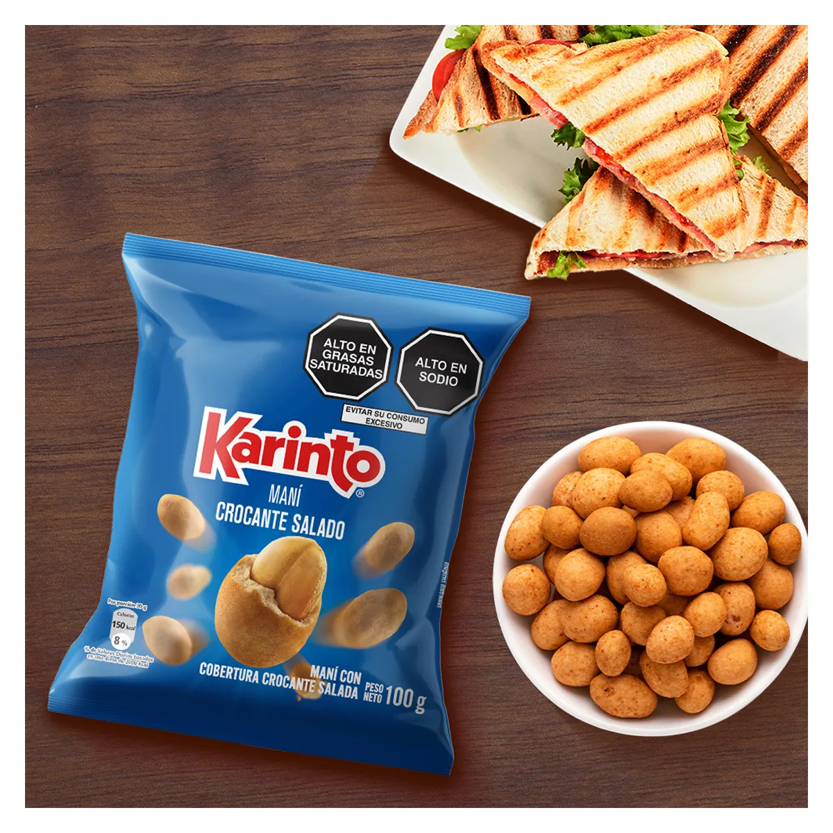 KARINTO - Maní Karinto Crocante Sal Bolsa 100 g