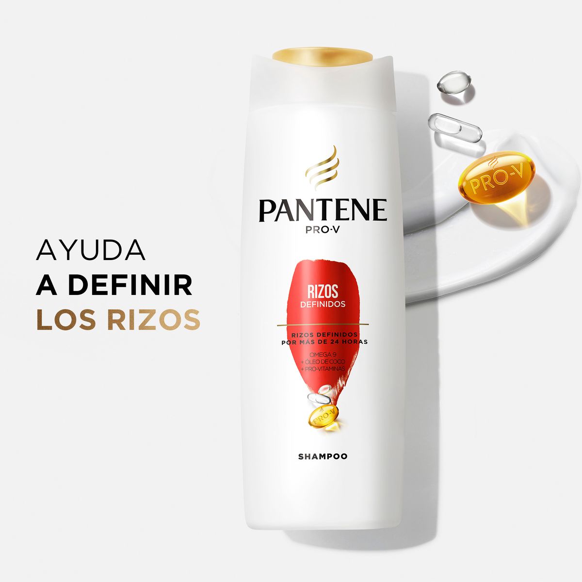 PANTENE - Shampoo Pantene Rizos Definidos Botella 300 mL