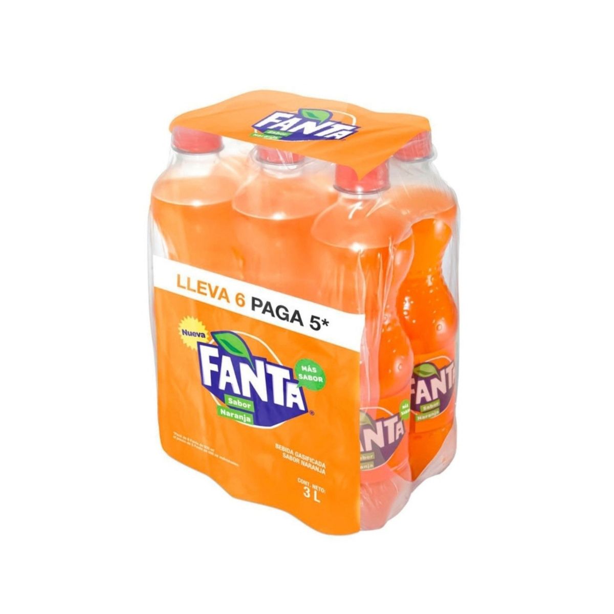 FANTA - Fanta Naranja Sixpack Botella 500 mL