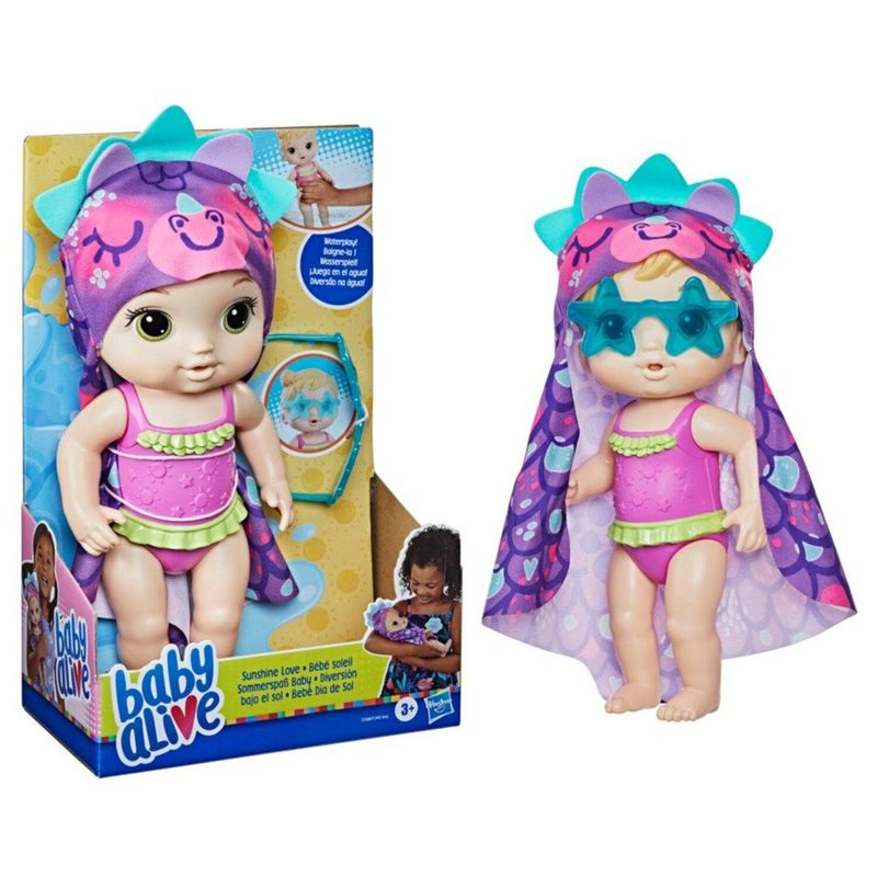 BABY ALIVE - Muñeca Baby Alive Bebé Diversión Bajo Sol Rubia