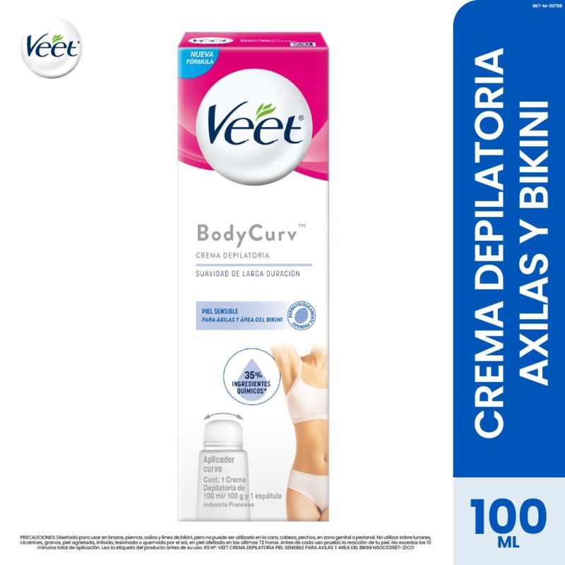 VEET - Crema Depiladora Veet Axilas Y Bikini Envase 100 mL