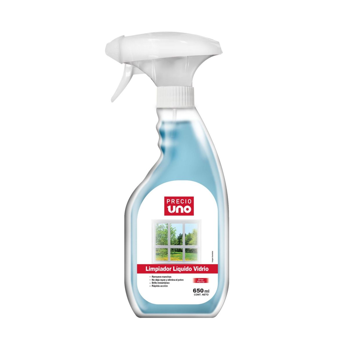 PRECIO UNO - Limpiador Líquido para Vidrios Precio Uno Botella 650 mL