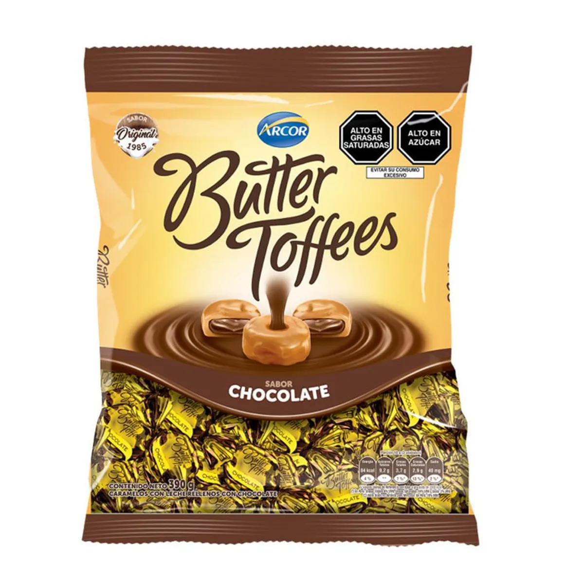 ARCOR - Caramelos Arcor Butter Toffees Chocolate Bolsa 390 g