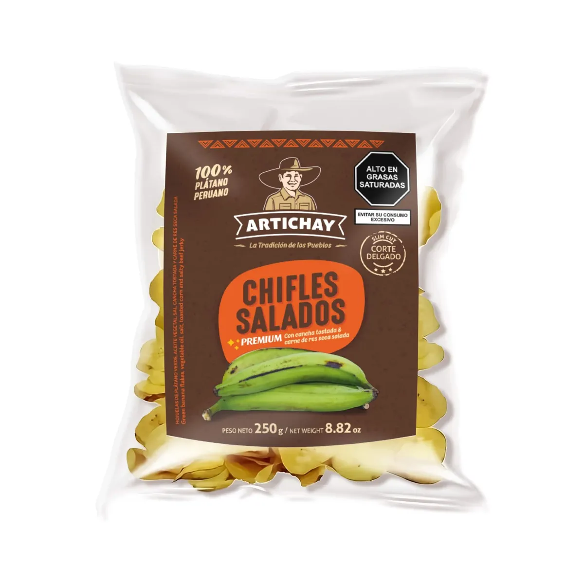 ARTICHAY - Chifles Salados Artichay Cancha Carne Res Bolsa 250 g