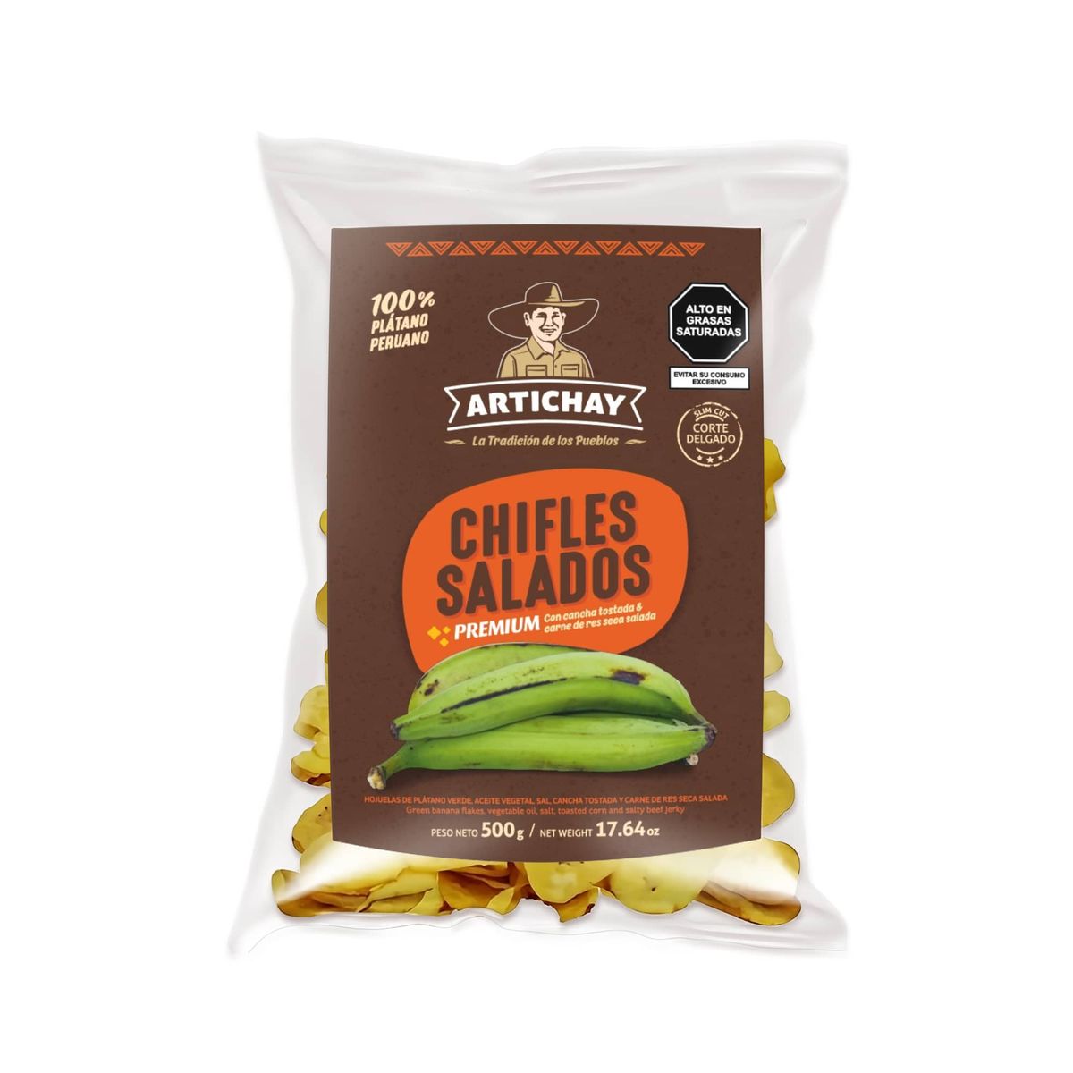 ARTICHAY - Chifles Salados Artichay Cancha Carne Res Bolsa 500 g