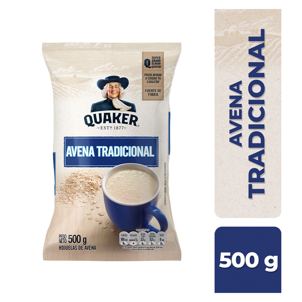QUAKER - Avena Quaker Tradicional Bolsa 500 g