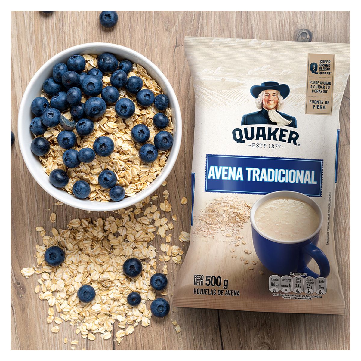 QUAKER - Avena Quaker Tradicional Bolsa 500 g