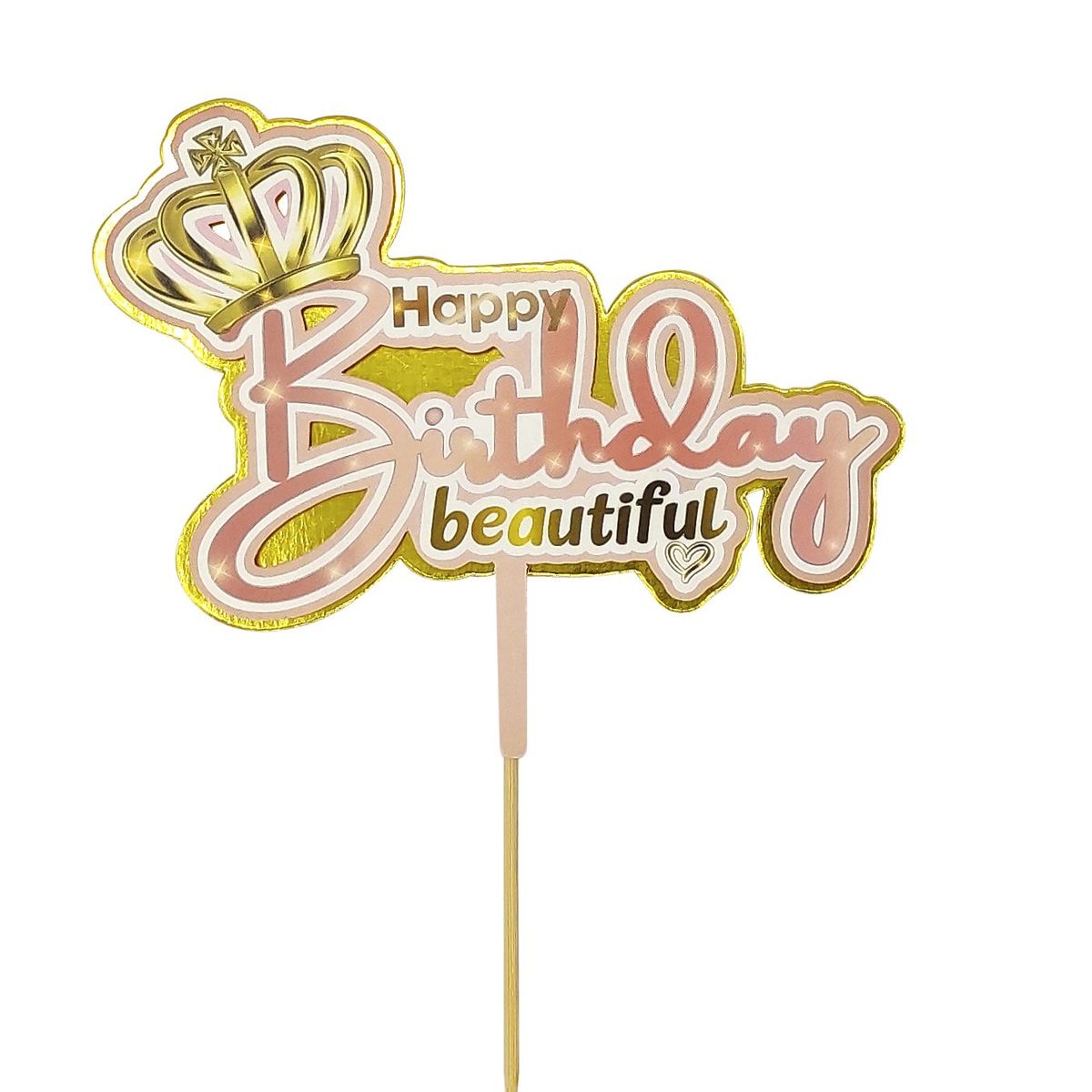 RABITO DE PAPEL - Topper Happy Birthday Corona