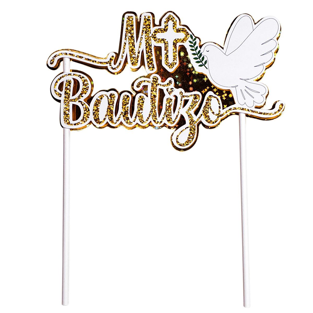 RABITO DE PAPEL - Topper Mi Bautizo