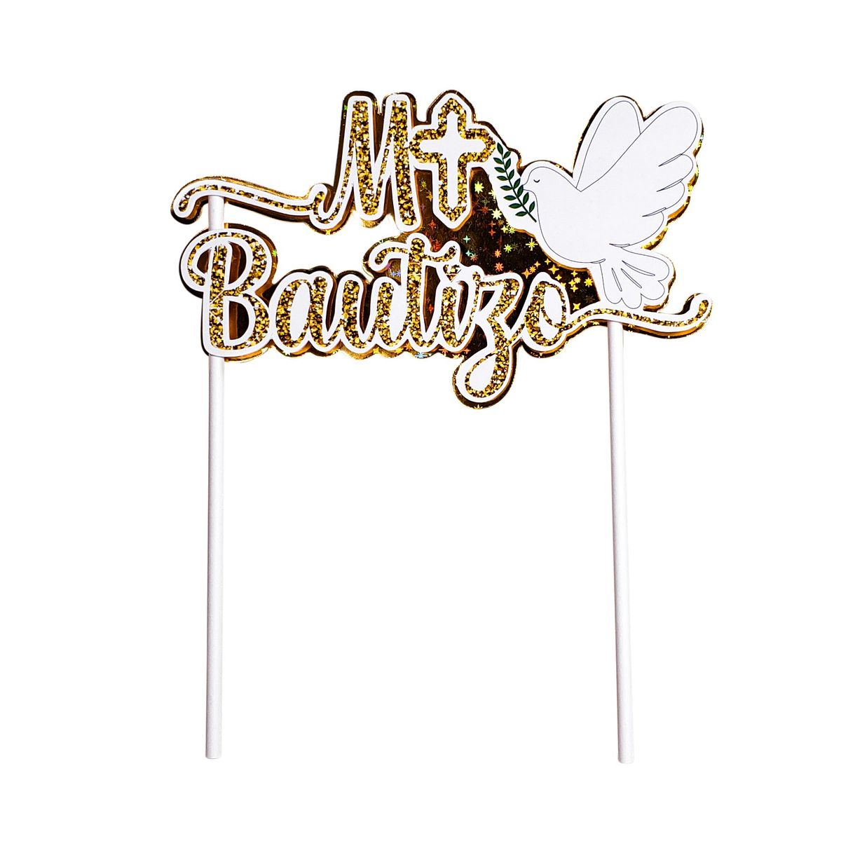 RABITO DE PAPEL - Topper Mi Bautizo