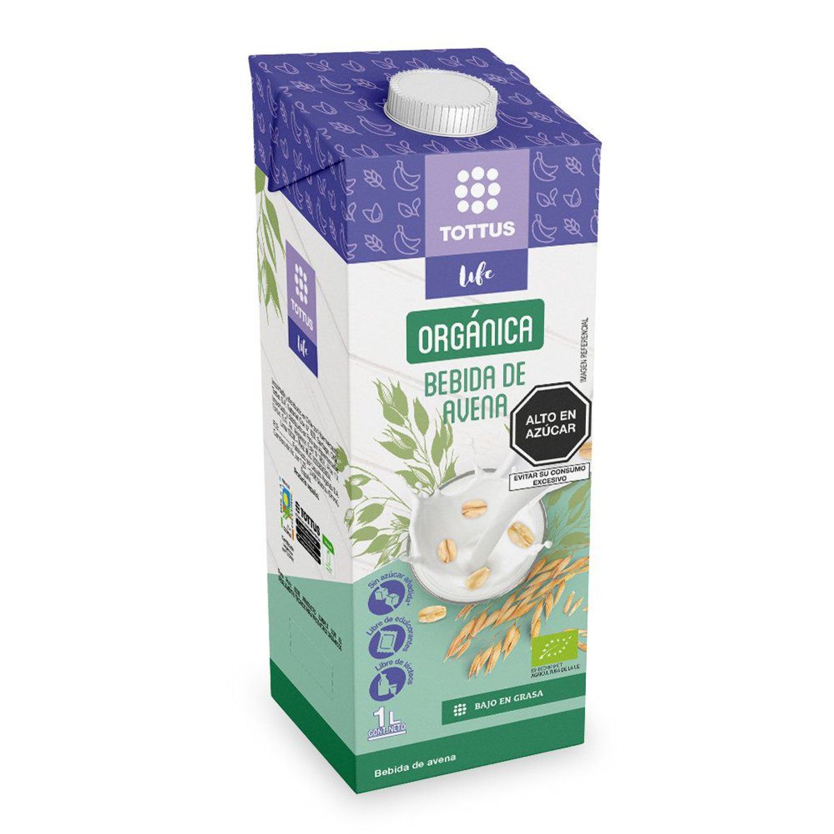 TOTTUS LIFE - Bebida Vegetal Orgánica Avena Tottus Life 1 Lt