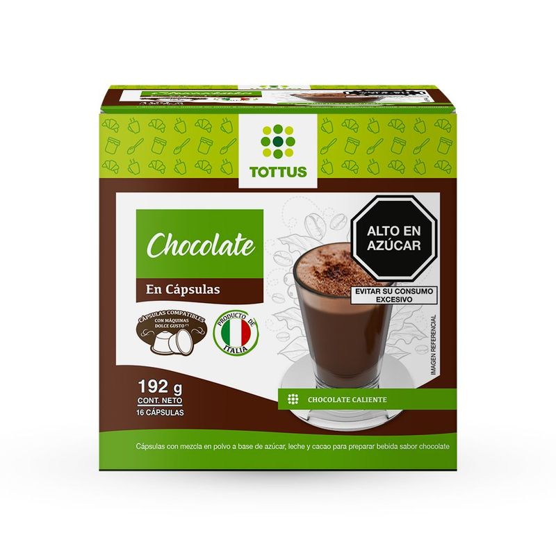 TOTTUS - Cápsula de Chocolate Tottus 192 g