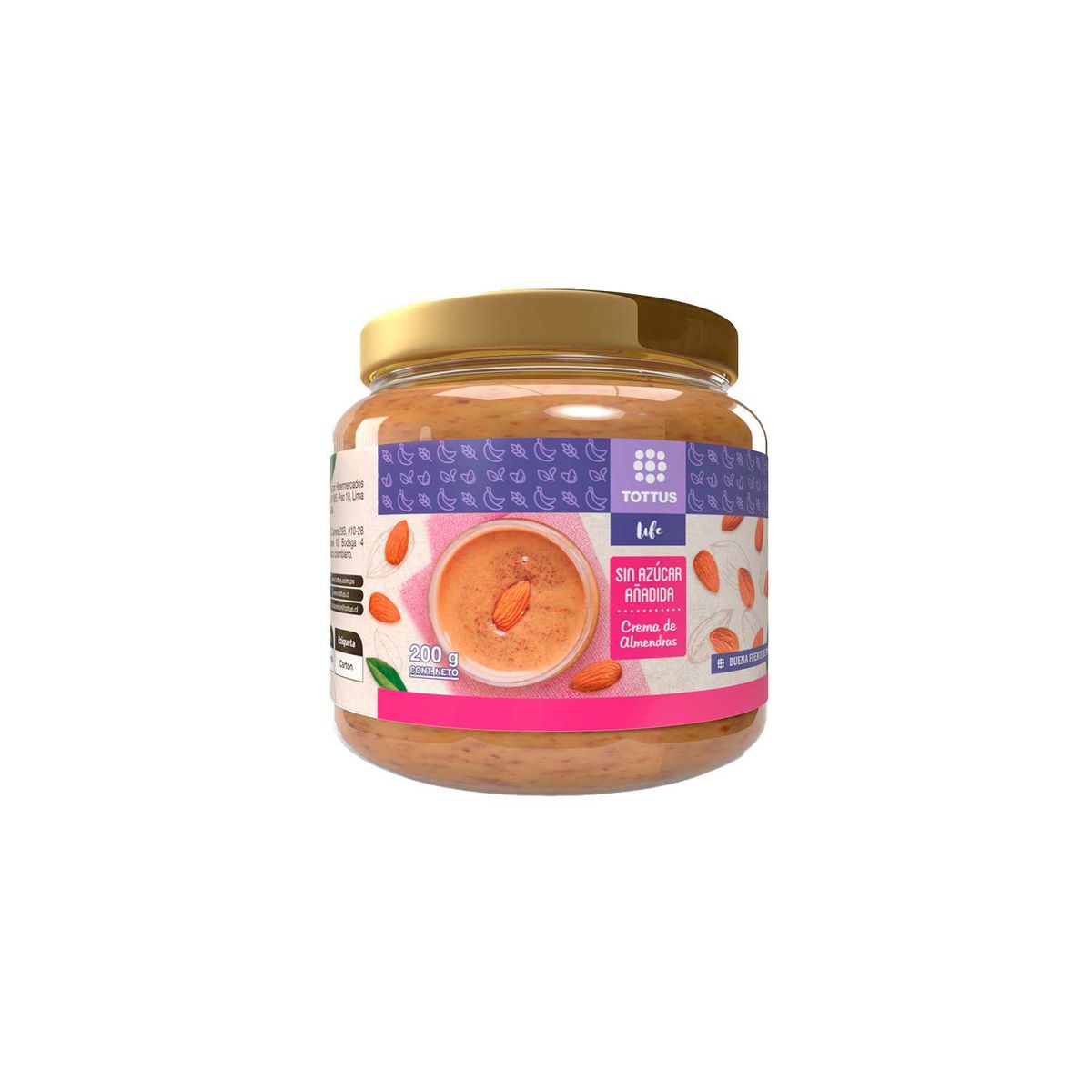 TOTTUS LIFE - Crema de Almendras Tottus Life 200 g