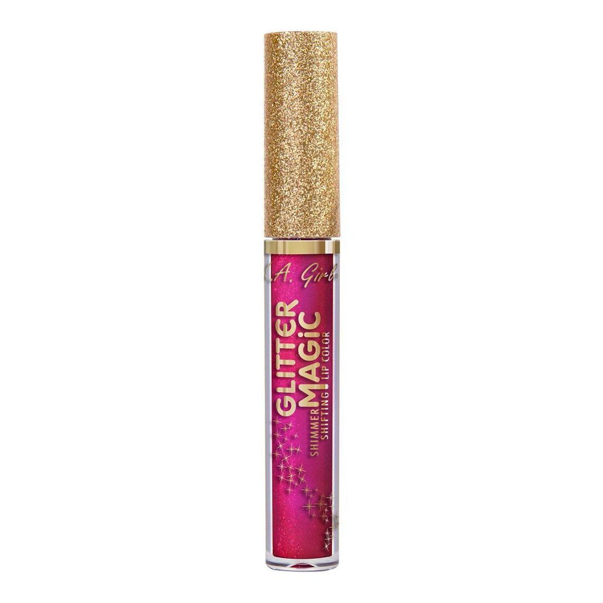 LA GIRL - Labial L.A. Girl Glitter Magic Tono Fizzy Fuchsia Envase 3 mL