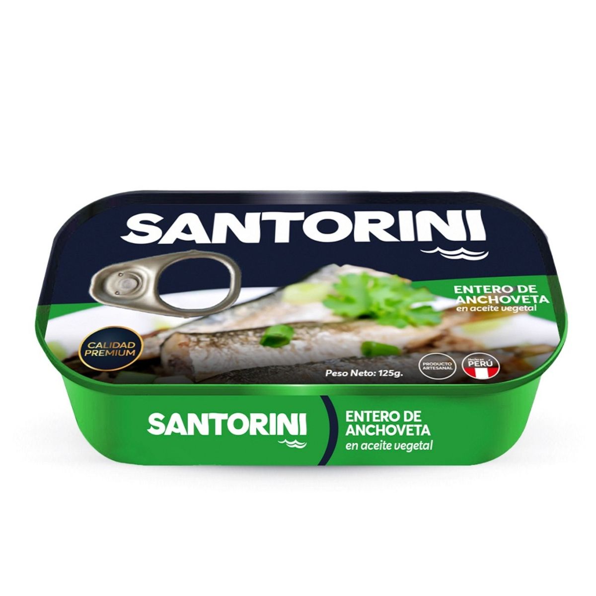 SANTORINI - Anchoveta en Aceite Vegetal Santorini Lata 125 g