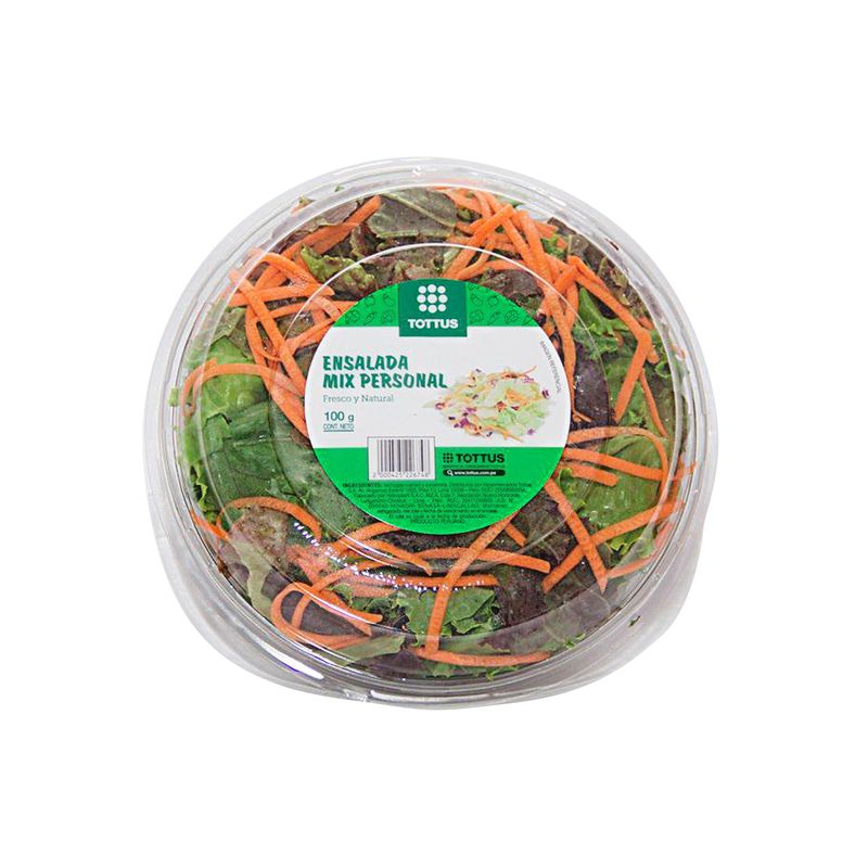 TOTTUS VERDURAS - Ensalada Mix Personal Tottus