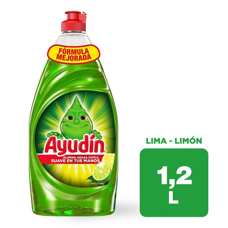 AYUDIN - Lavavajilla Líquido Ayudín Lima Limón Envase 1.2 L